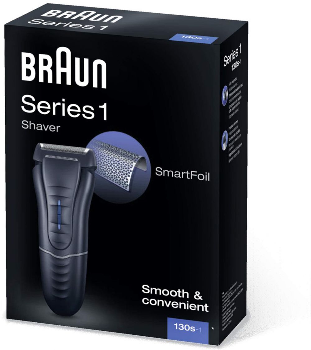 Braun Series 1 130s Electric Foil Shaver, Corded, Fully Washable
