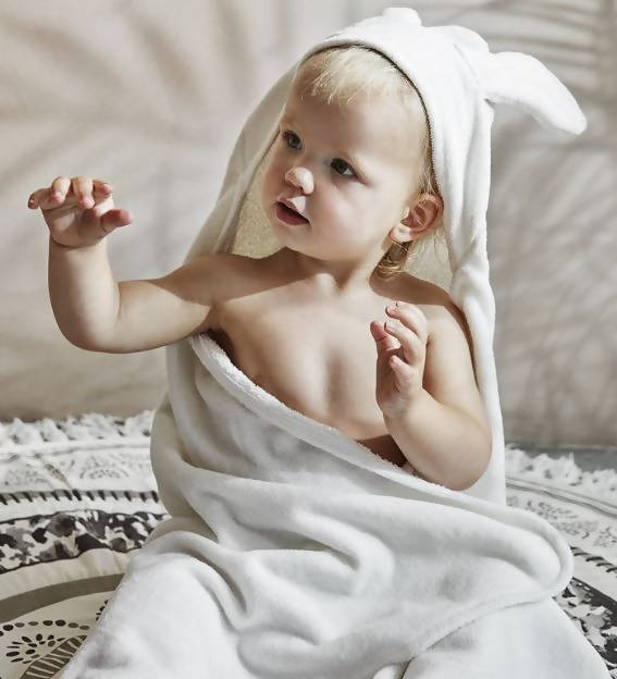 Elodie Details Hooded Towel Vanilla White Bunny