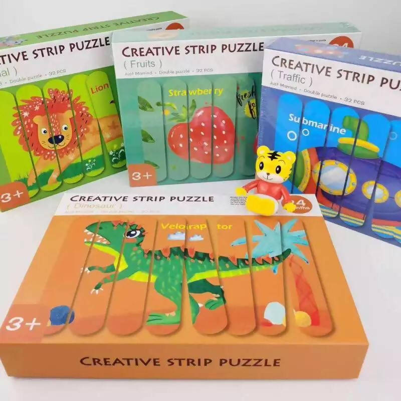 Wooden Creative Bar Puzzle Children 2-3-5 Years Old