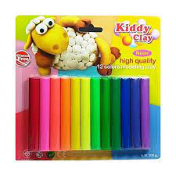 Kiddy Clay Modeling Clay Set Of 12Color Neon