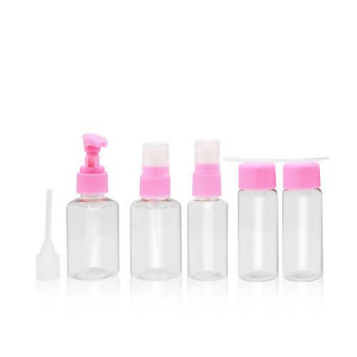 Empty bottle 6 piece set Women Travel PVC Transparent Cosmetic Bag