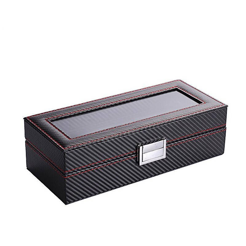 Watch Organizer Box In Black WB-06 | watch storage | box | jewelry box | timepiece storage | luxury accessories | organizational products | elegant design | secure lock | Halabh.com