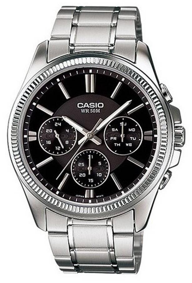 Casio General Mens Watch - MTP-1375D-1AVDF | | Stainless Steel | Water-Resistant | Minimal | Quartz Movement | Lifestyle| Business | Scratch-resistant | Fashionable | Halabh