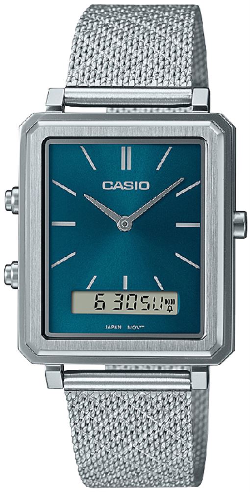Casio Standard Wristwatch MTP-B205M-3EDF | | Stainless Steel | Water-Resistant | Black Dial | Quartz Movement | Lifestyle| Business | Scratch-resistant | Fashionable | Halabh