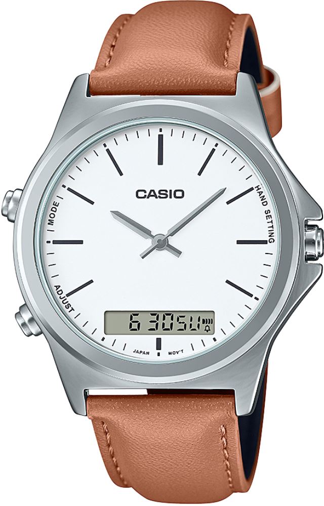 Casio Standard Wrist Watch MTP-VC01L-7EUDF | Leather Band | Water-Resistant | Quartz Movement | Classic Style | Fashionable | Durable | Affordable | Halabh.com