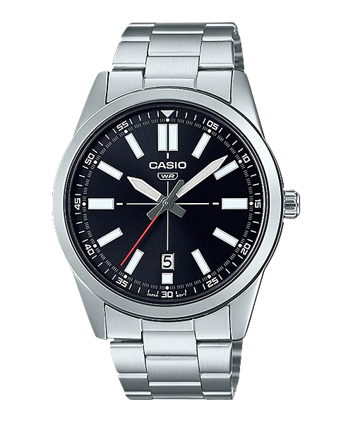 Casio Men's Watch MTP-VD02D-1EUDF | Stainless Steel | Mesh Strap | Water-Resistant | Minimal | Quartz Movement | Lifestyle | Business | Scratch-resistant | Fashionable | Halabh.com