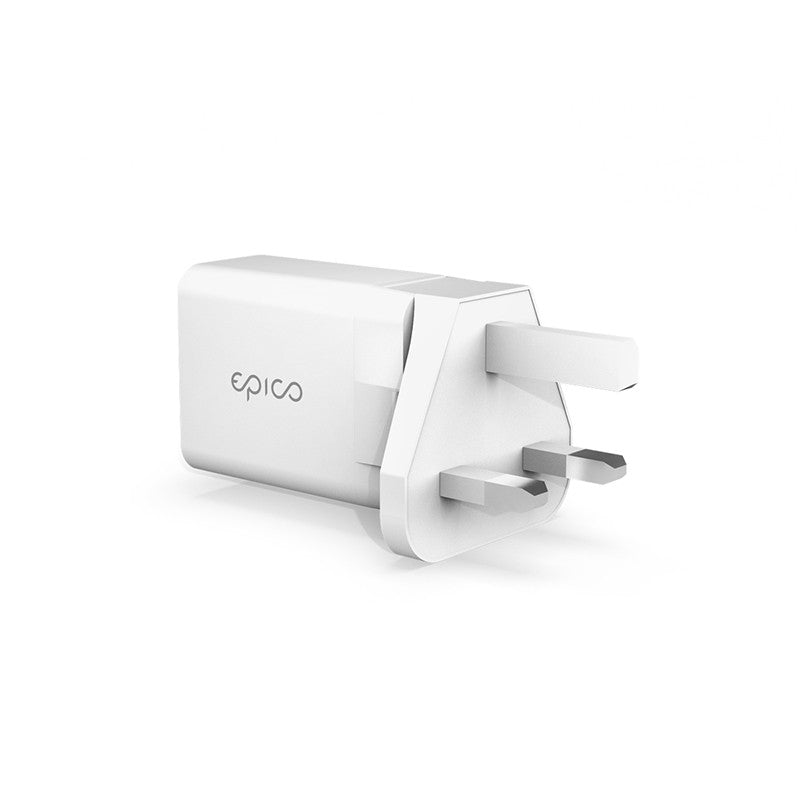 Epico Travel Charge 20W Power Delivery Charger Changeable PLUG White