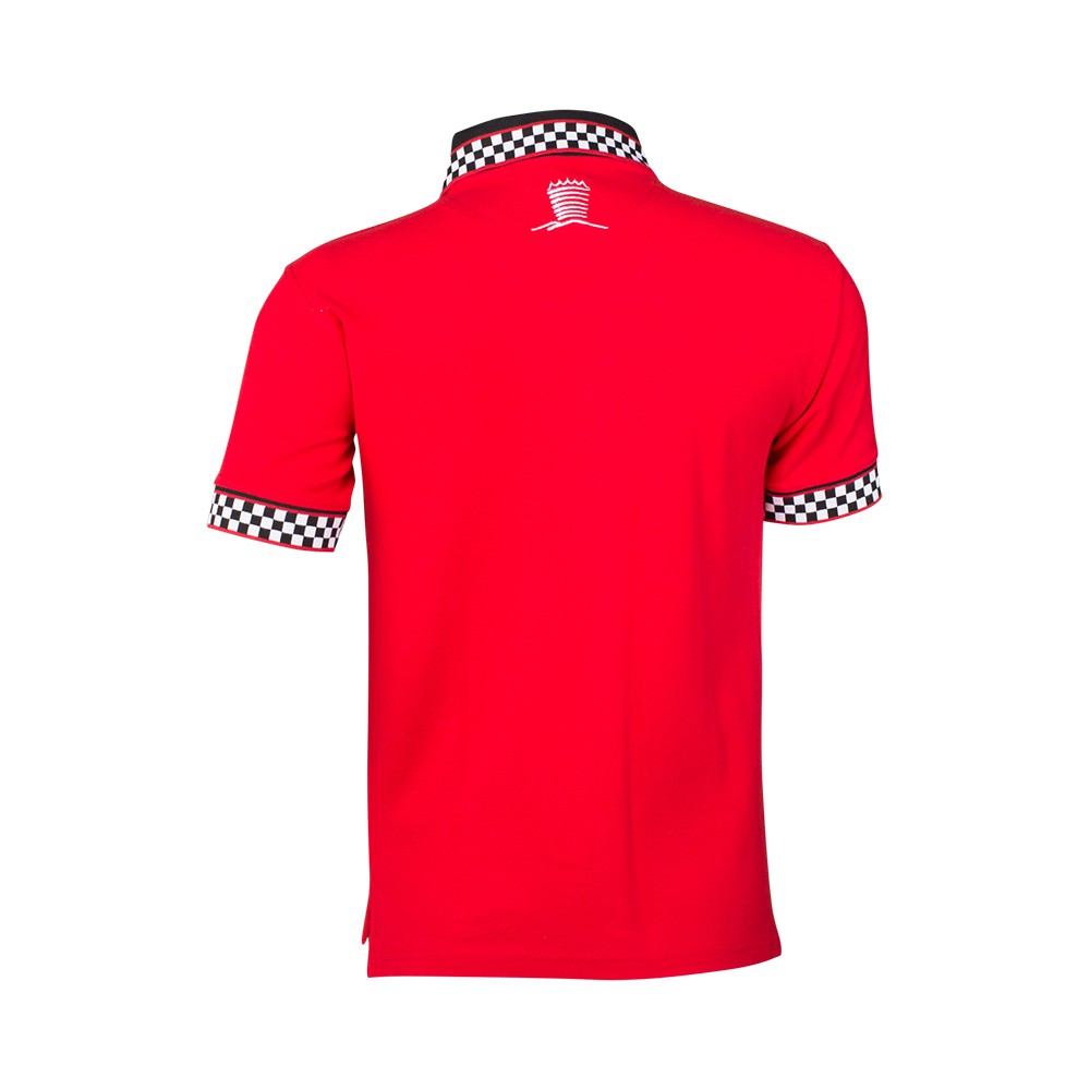 Checkered Polo Shirt Red