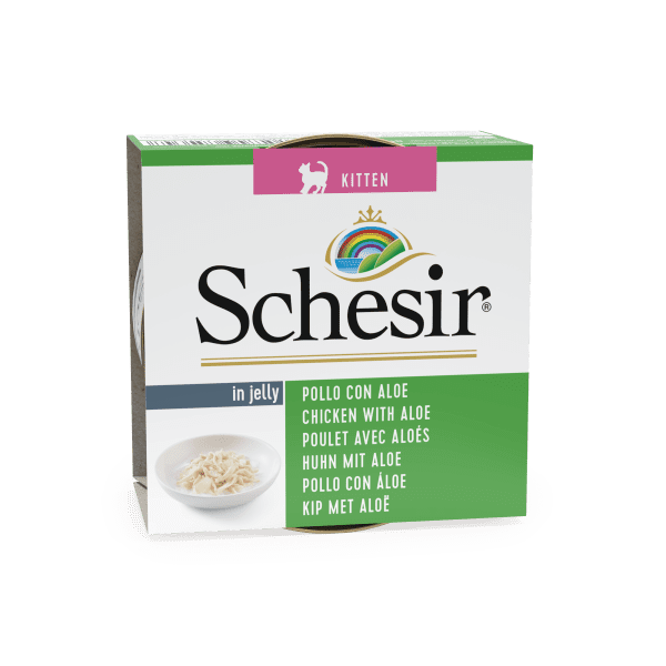 Schesir Wet Cat Food With Chicken And Aloe Vera In Jelly For Kittens 85 Gr