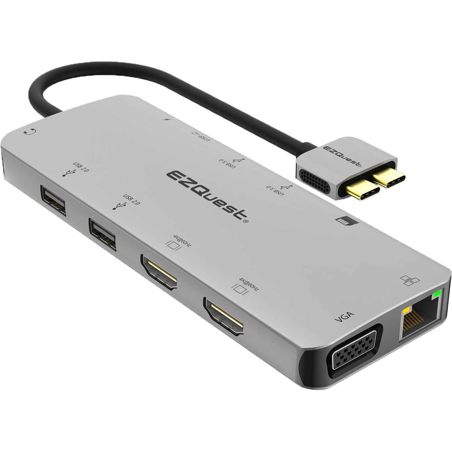 Ezquest 13 Port Ultimate USB Type C Multimedia Hub Adapter with Power