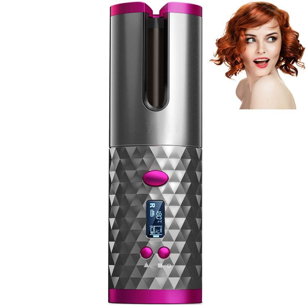 Automatic Hair Curler Wireless Temperature Display Hair Curling Iron Wand Roller USB Charging