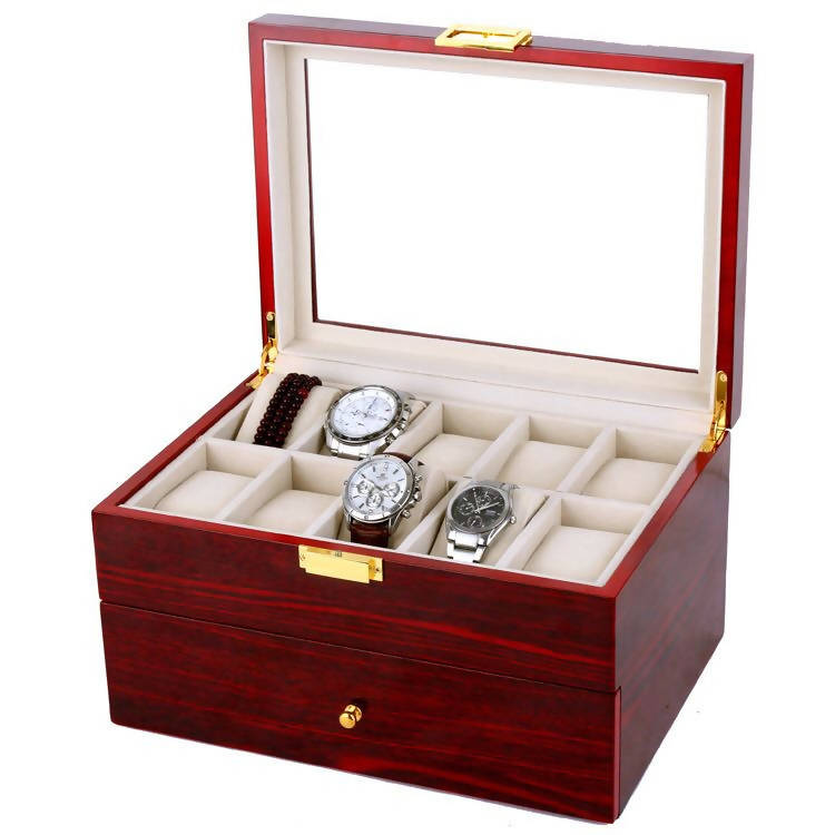 Watch And Accessories Organizer Box WB-04 | watch storage | box | jewelry box | timepiece storage | luxury accessories | organizational products | elegant design | secure lock | Halabh.com