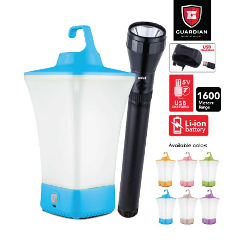 Sanford 2 In 1 Rechargeable Search Light And Camping Lantern Combo