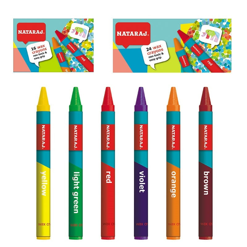 Nataraj Crayons 16 Color Wax Crayons Multicolor