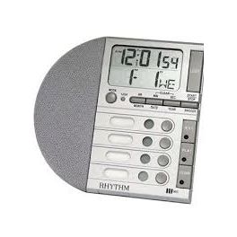 Rhythm Alarm Clock & Timer Desk Stand LCT032R19 | Reliable Timekeeping | Travel | Wake Up Routine | Snooze Function | Battery Operated | Portable | White Face | Halabh.com