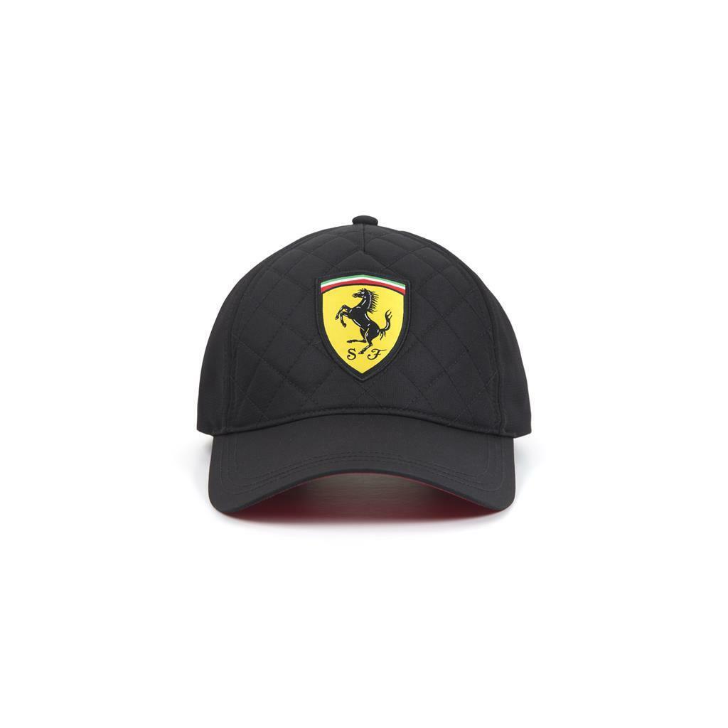 Scuderia Ferrari Quilt Cap Hat Headwear Black