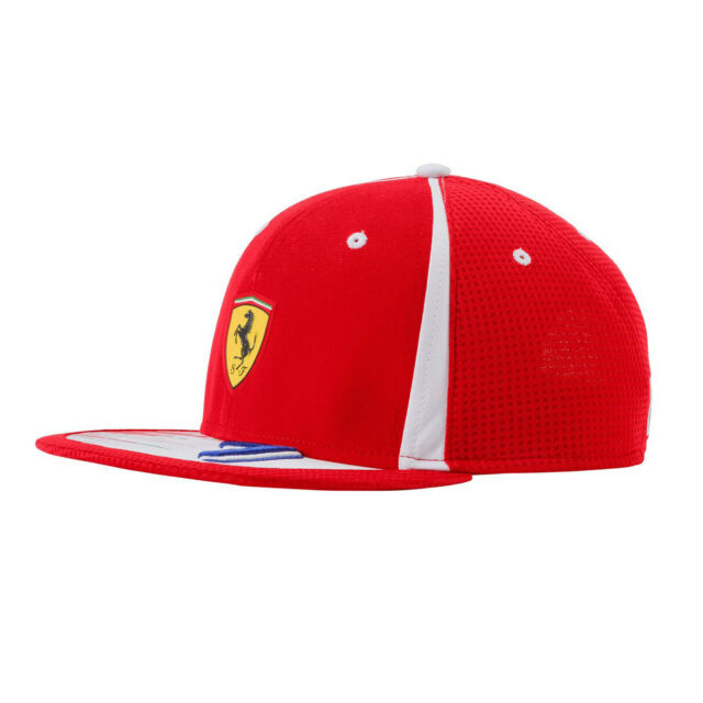 Scuderia Ferrari F1 Kimi Raikkonen Flatbrim Cap Hat Official 2018 Formula 1 Red