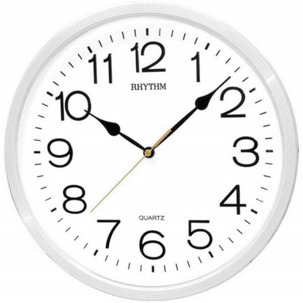 Rhythm Analog Wall Clock White CMG734NR03 | stylish watch | accurate timekeeping | wall clock | round clock | Casio watch | wall watch | home décor | timepiece | Halabh.com