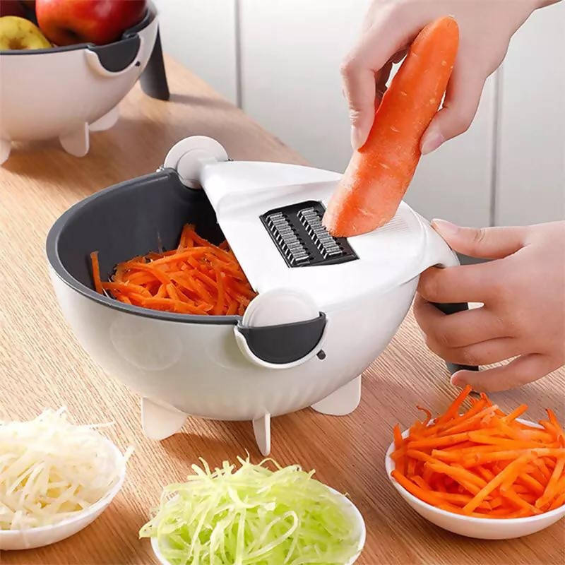 Vegetable Cutter With Drain Basket