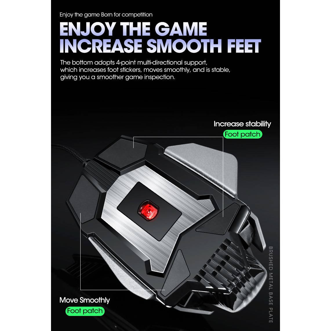 Shop T-WOLF V10 Warrior Sliver RGB Gaming Mouse | Wireless Mouse