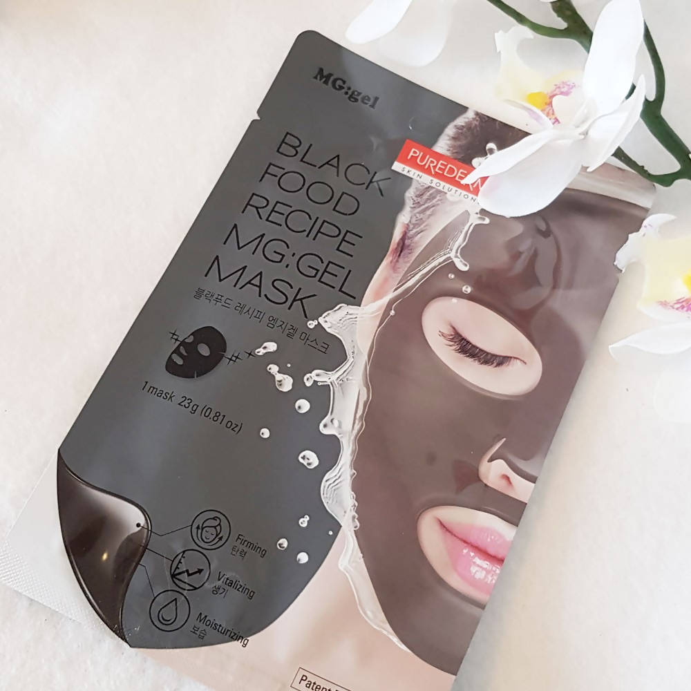 Purederm Skin Solution Black Food Recipe MG Gel Mask
