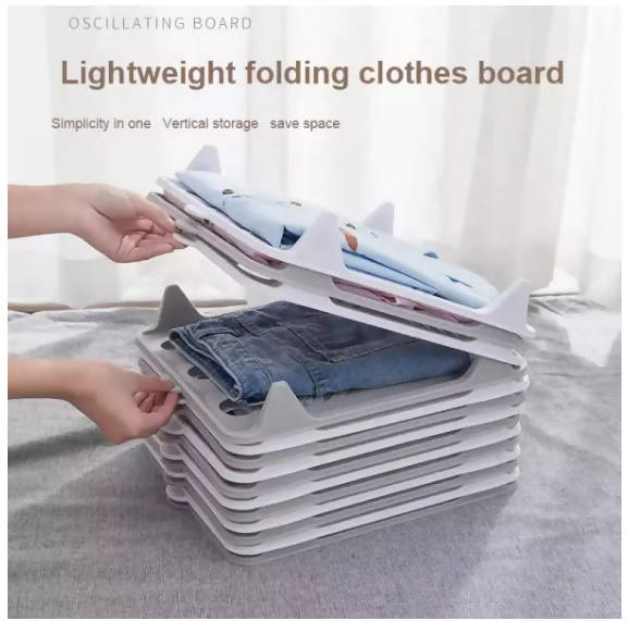 1PC Clothes Folding Board T Shirts Organizer Save Time Space Quick Folder Clips