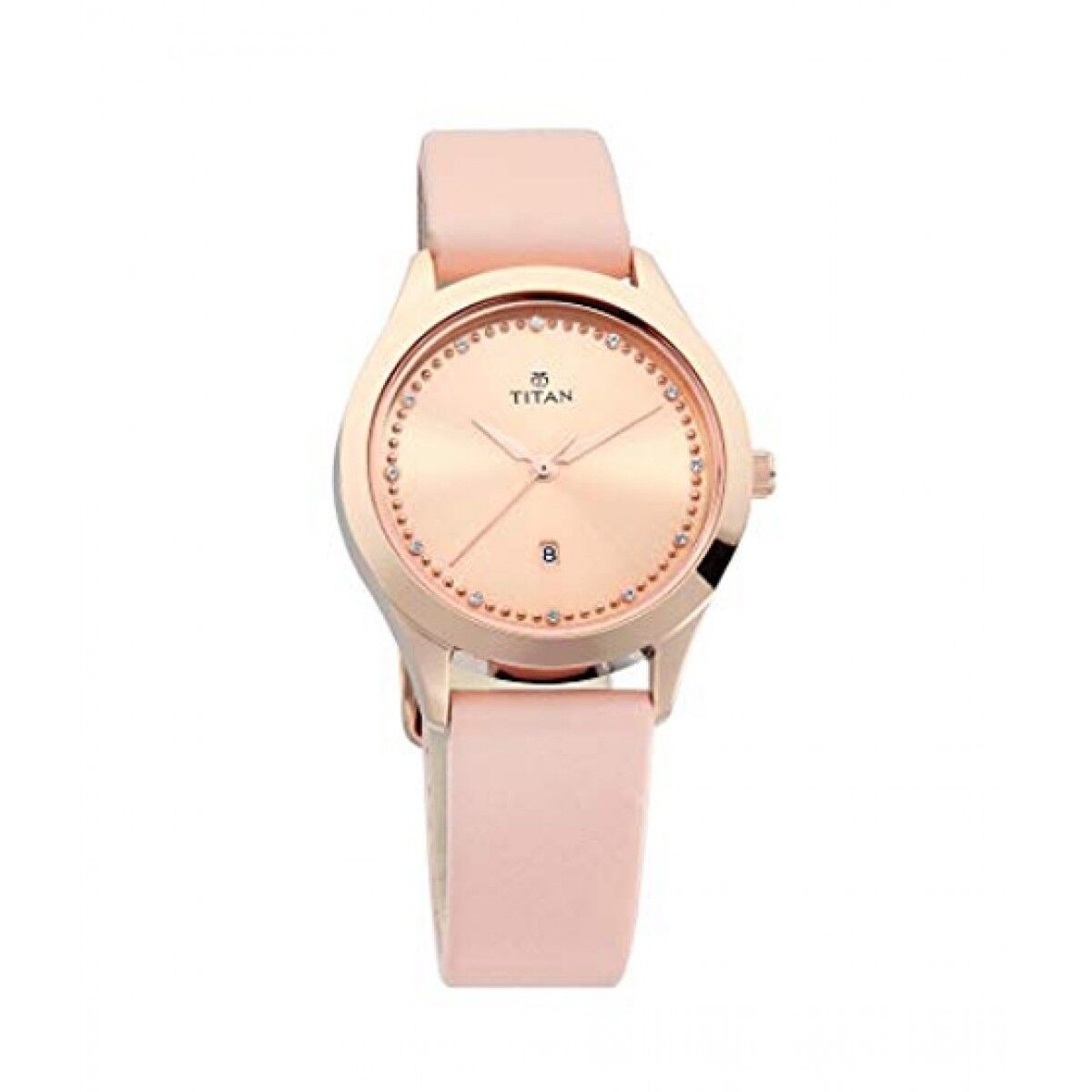 Titan Sparkle Dial Analog Women's Watch 2570WL01 | Leather Band | Water-Resistant | Quartz Movement | Classic Style | Fashionable | Durable | Affordable | Halabh.com