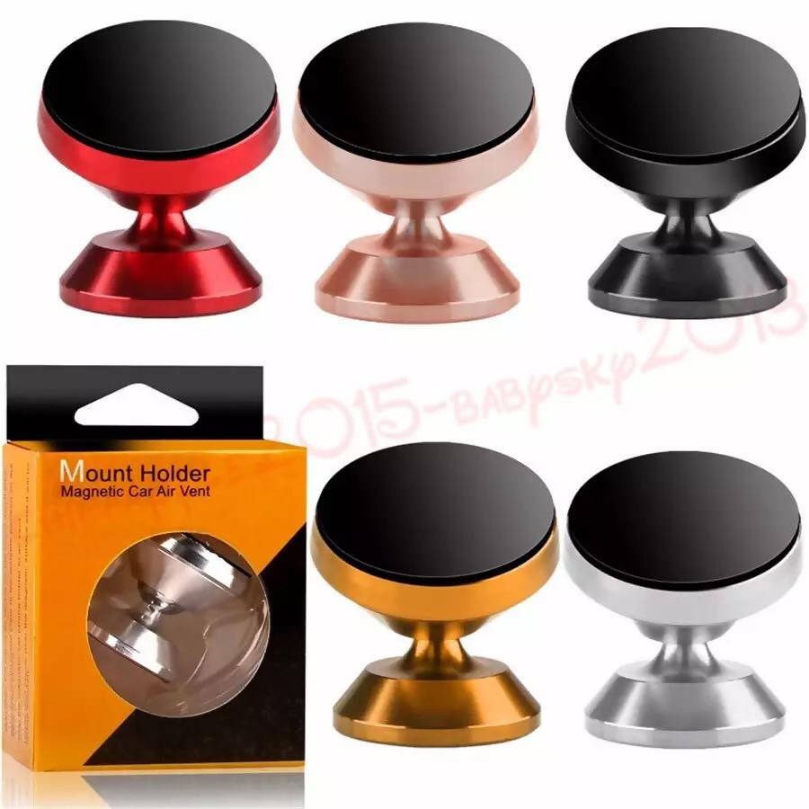 Magnetic Car Mount Holder Stand 360 Degree Alloy Rotation phone Stand