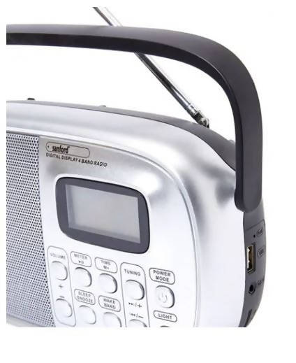 Sanford Portable Radio Silver Black