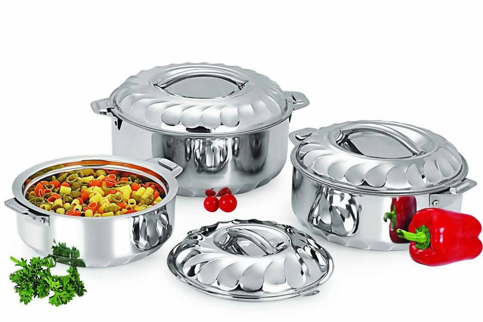 National Supermax 3Pcs Stainless Steel Hotpot Size 1 | 1.5 | 2.5ltr