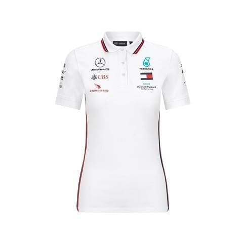 قميص بولو 2020 Mercedes Amg F1 للسيدات أبيض