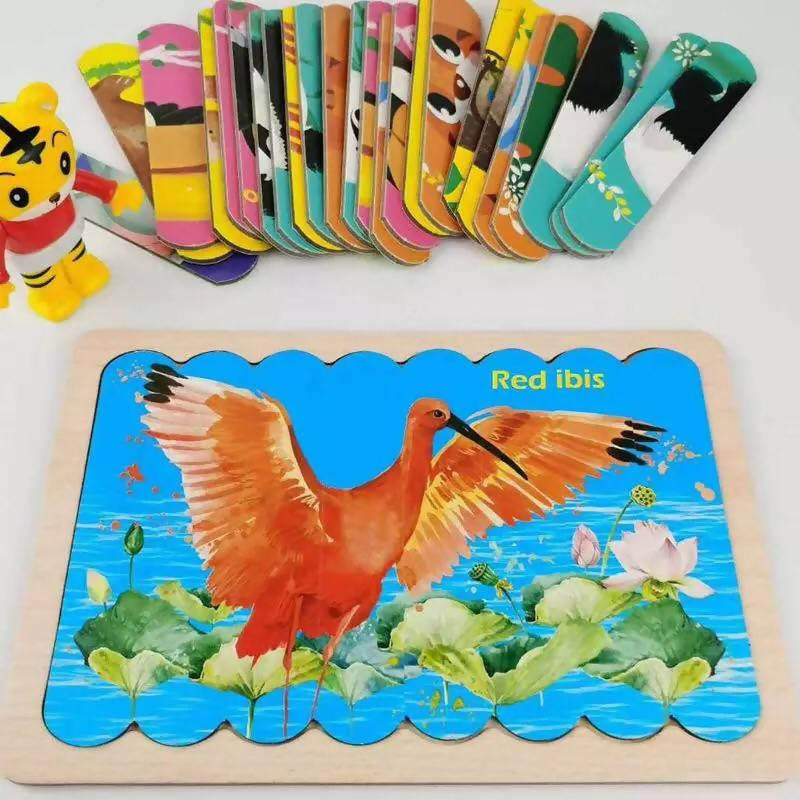 Wooden Creative Bar Puzzle Children 2-3-5 Years Old