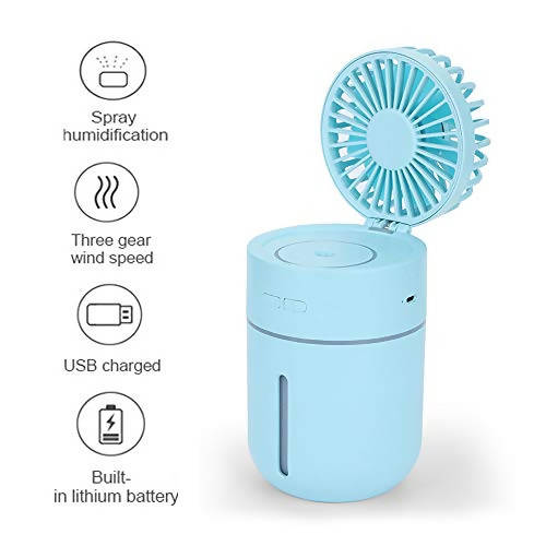 T9 Portable Creative Spray Humidifier Fan LED Light Fan 3 in 1 | Home Appliance & Electronics | Halabh.com