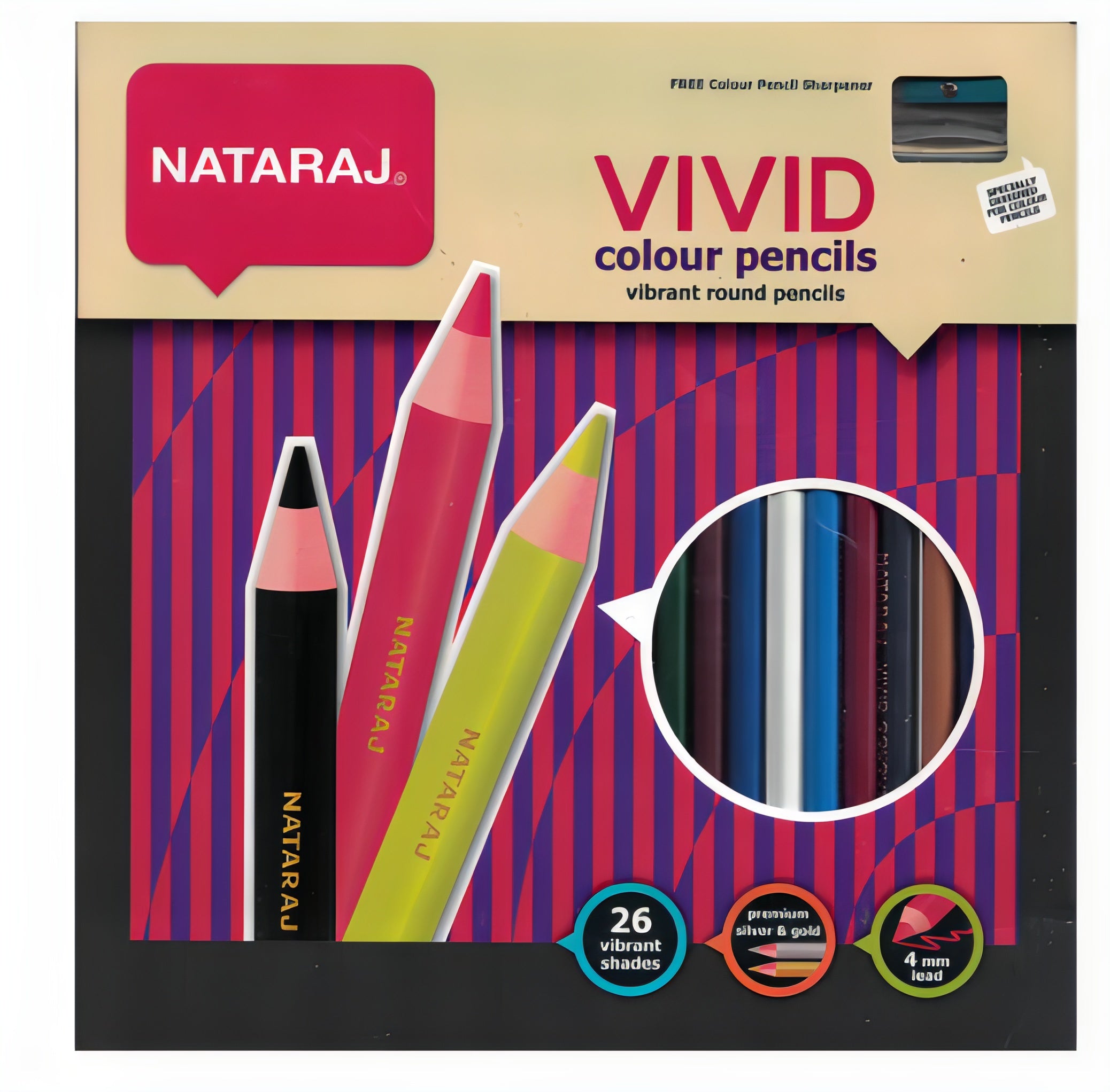 Nataraj Colour Pencil 26Cl L Vivid
