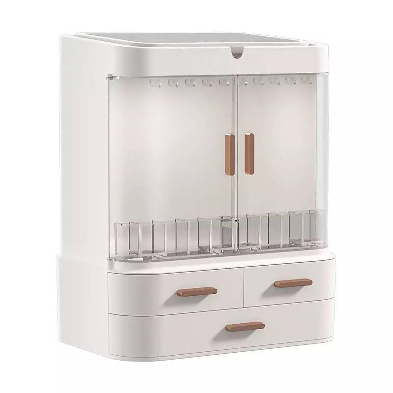 Jewelry Storage Holder with Led Lighted Mirror