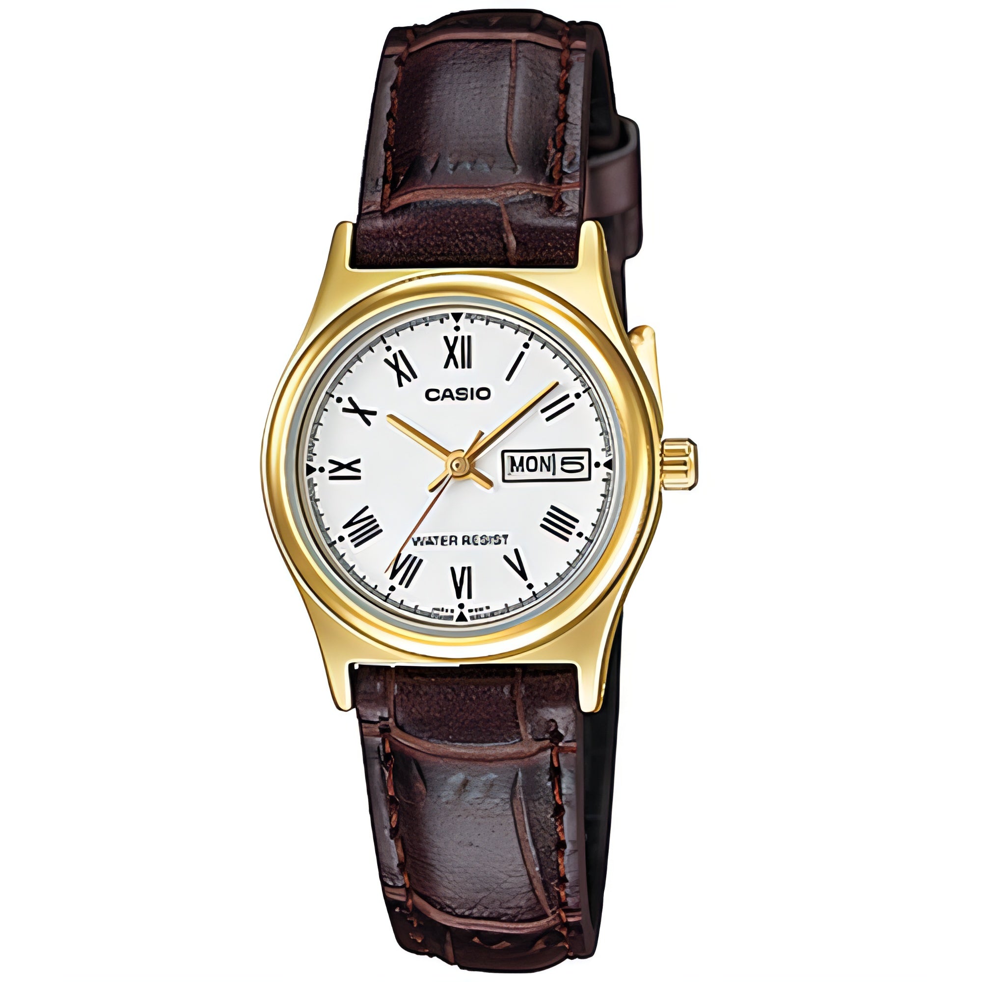 Casio Ladies Watch LTP-V006GL-7BUD | Leather Band | Water-Resistant | Quartz Movement | Classic Style | Fashionable | Durable | Affordable | Halabh.com