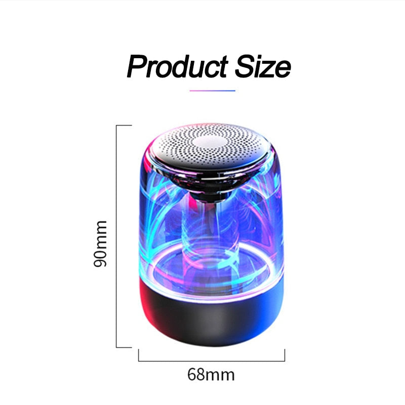 Yayusi bluetooth C7 Wireless Speakers, Shelf, Stereo Column, Portable, Romantic, Colored Light, Tf Card Support With Micro