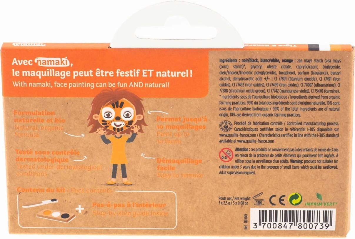 Namaki Tiger & Fox Face Painting Kit