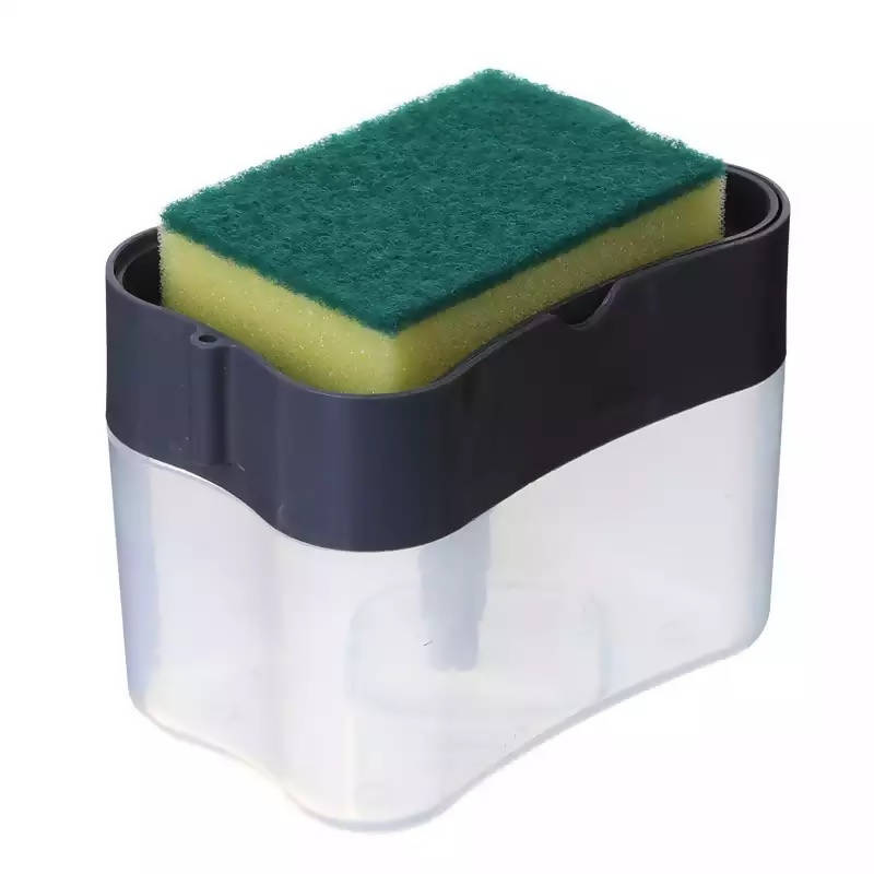2-in-1 Soap Pump Dispenser With Sponge Holder | Kitchen Appliance | Halabh.com