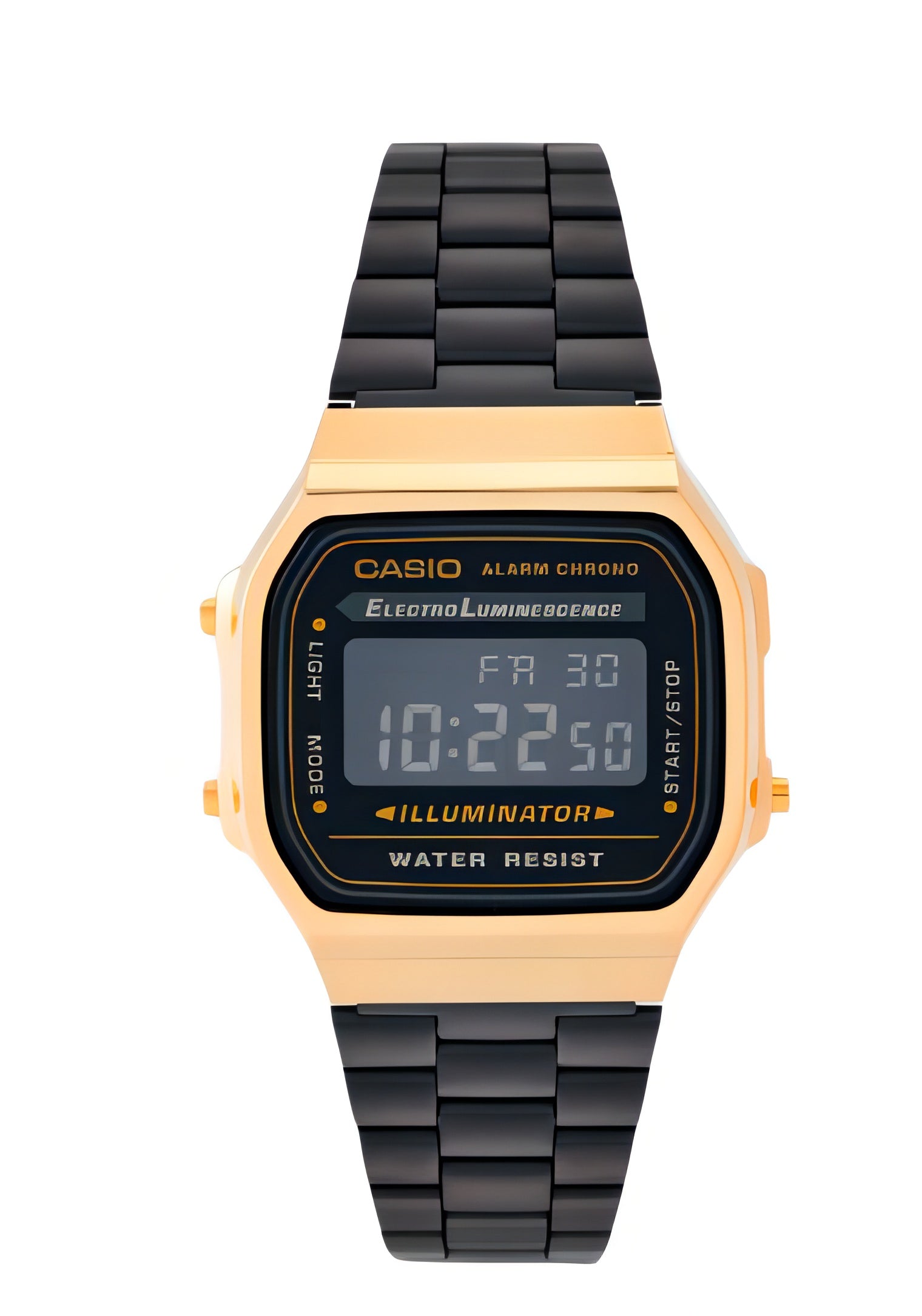 Casio Unisex Black Watch A168WEGB-1BDF | Stainless Steel | Mesh Strap | Water-Resistant | Minimal | Quartz Movement | Lifestyle | Business | Scratch-resistant | Fashionable | Halabh.com