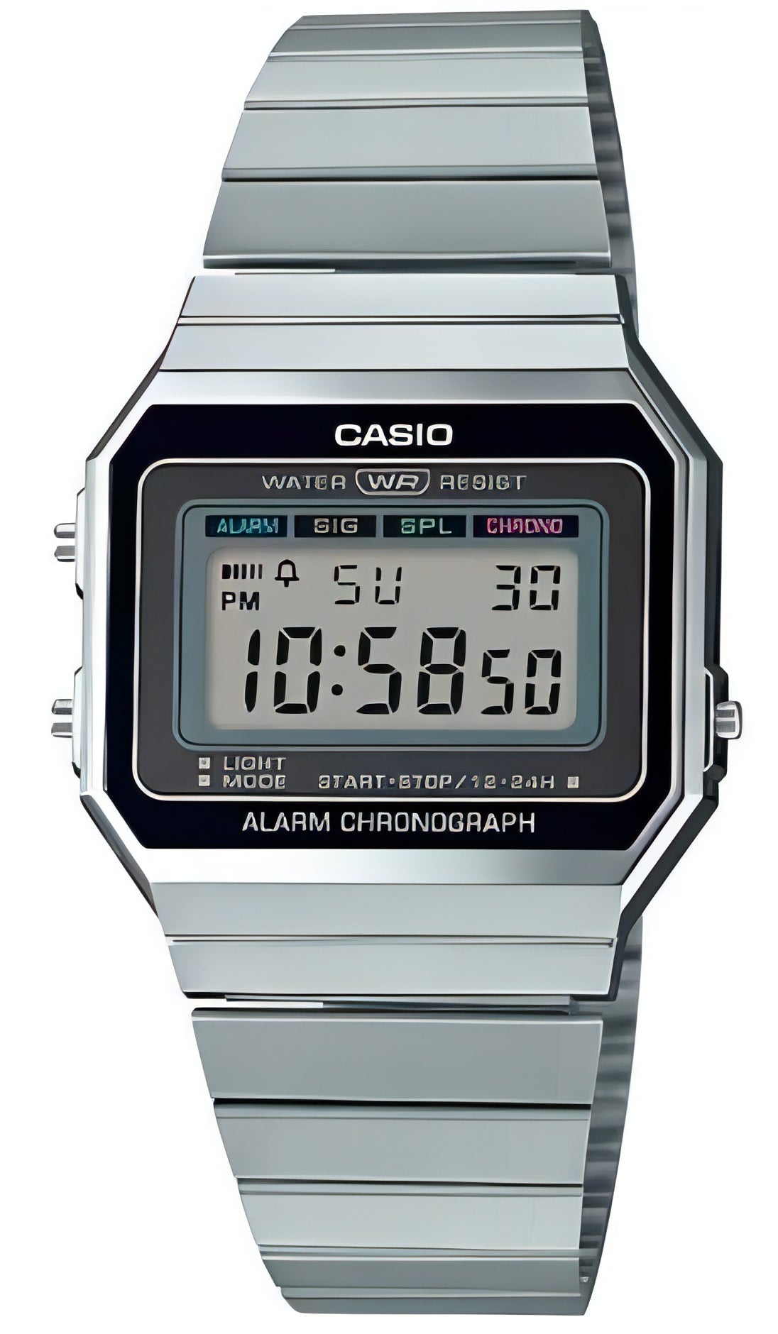 Casio Men's Classic Silver Watch A700W-1ADF | Stainless Steel | Mesh Strap | Water-Resistant | Minimal | Quartz Movement | Lifestyle | Business | Scratch-resistant | Fashionable | Halabh.com