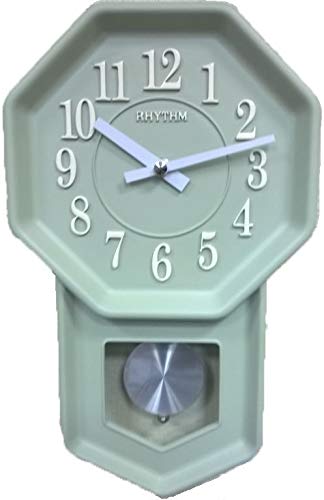 Rhythm Wall Clock Light Green CMP545NR05 | stylish watch | accurate timekeeping | wall clock | round clock | Casio watch | wall watch | home décor | timepiece | Halabh.com