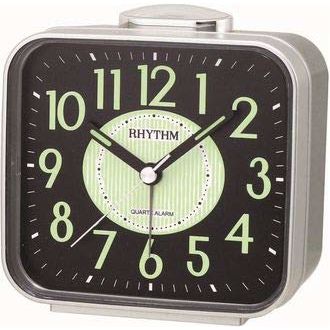 Rhythm Alarm Clock Gold CRA629NR19 | Reliable Timekeeping | Travel | Wake Up Routine | Snooze Function | Battery Operated | Portable | White Face | Halabh.com